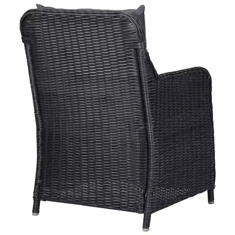 vidaXL Ensemble de salle à manger noir et gris foncé