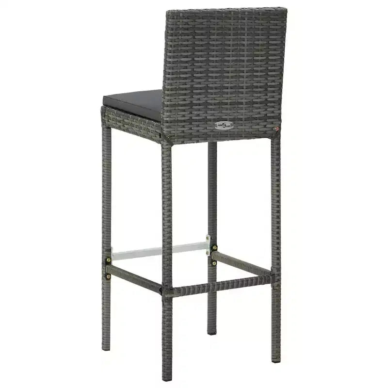 vidaXL Ensemble de bar de patio repose-pieds Ensemble de bar d'extérieur carré contemporain
