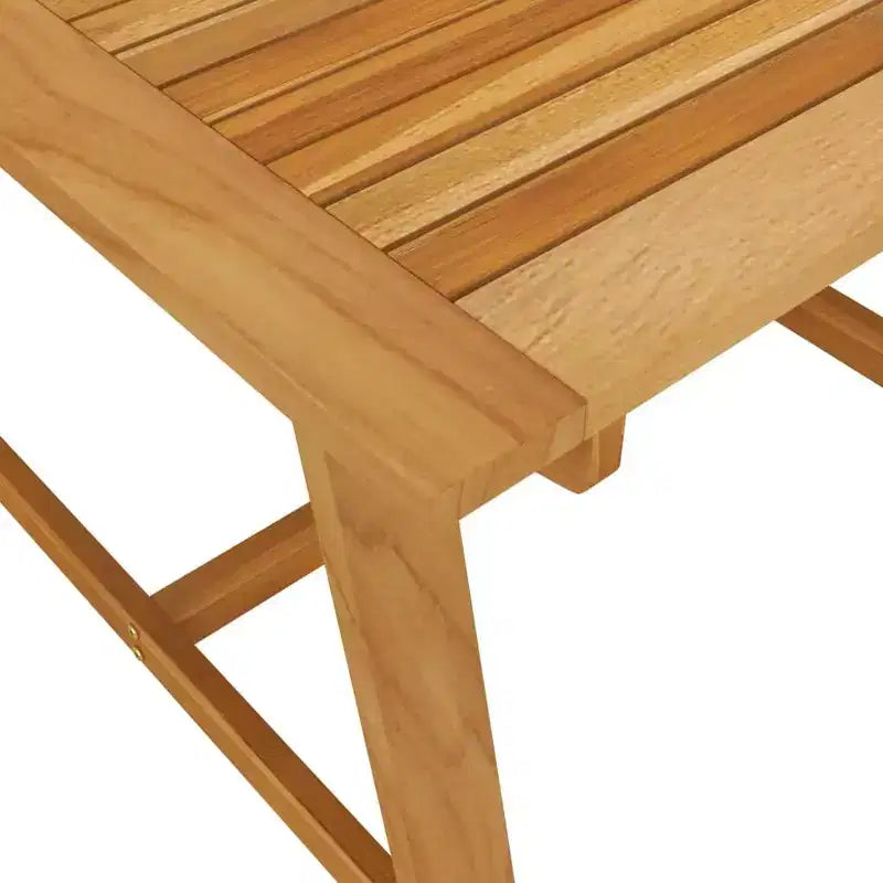 vidaXL Bureau Bois d'acacia massif Moyen Durable Ensemble de salle à manger de jardin