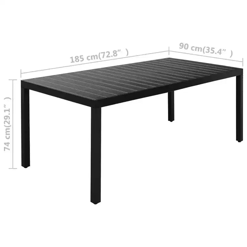 vidaXL Dining Set Black and Brown PE Rattan Large Seats Many
