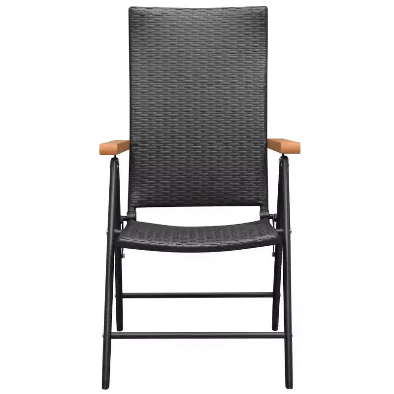 vidaXL Dining Set Black and Brown PE Rattan Large Seats Many