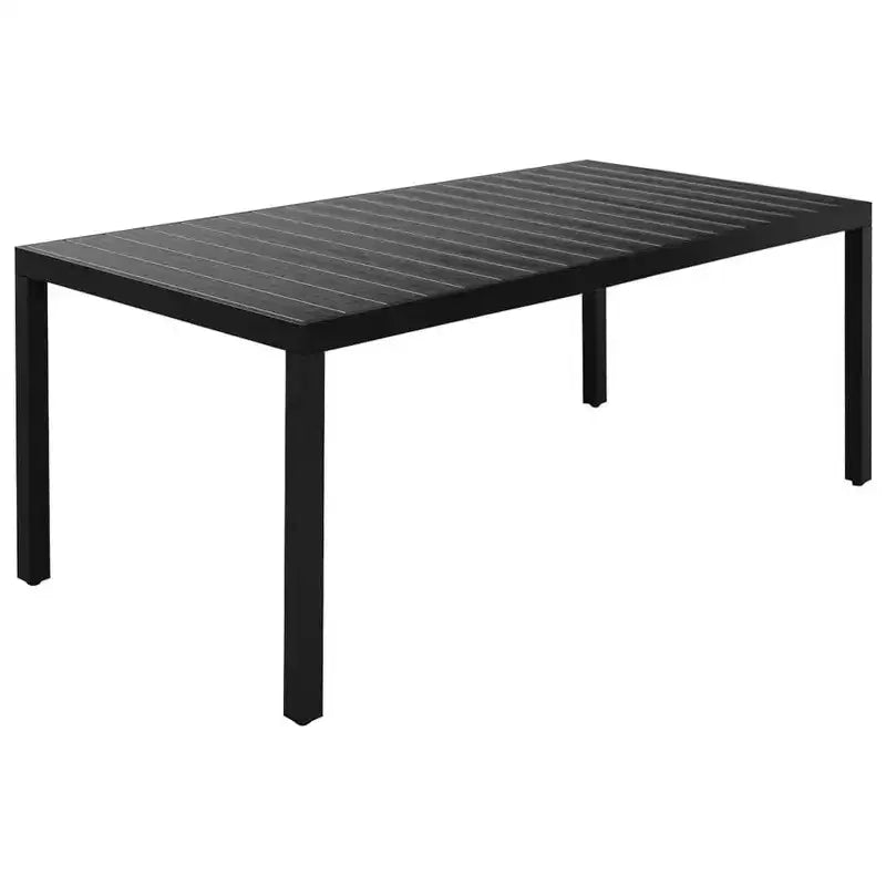 vidaXL Dining Set Black and Brown PE Rattan Large Seats Many