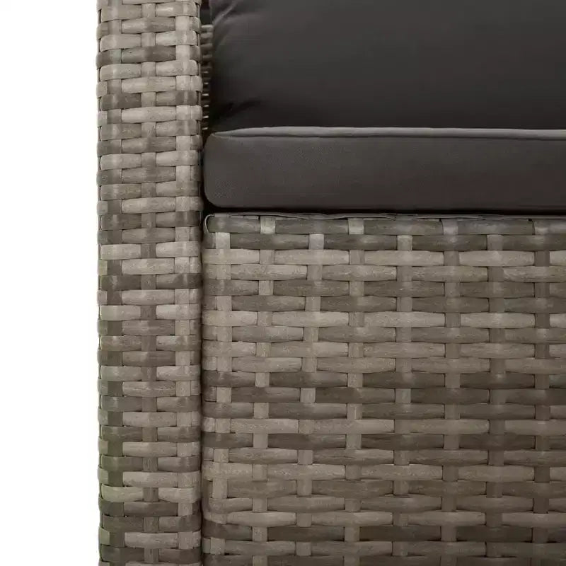 vidaXL Garden Lounge Set Grey PE rattan 7 Piece Set Modular