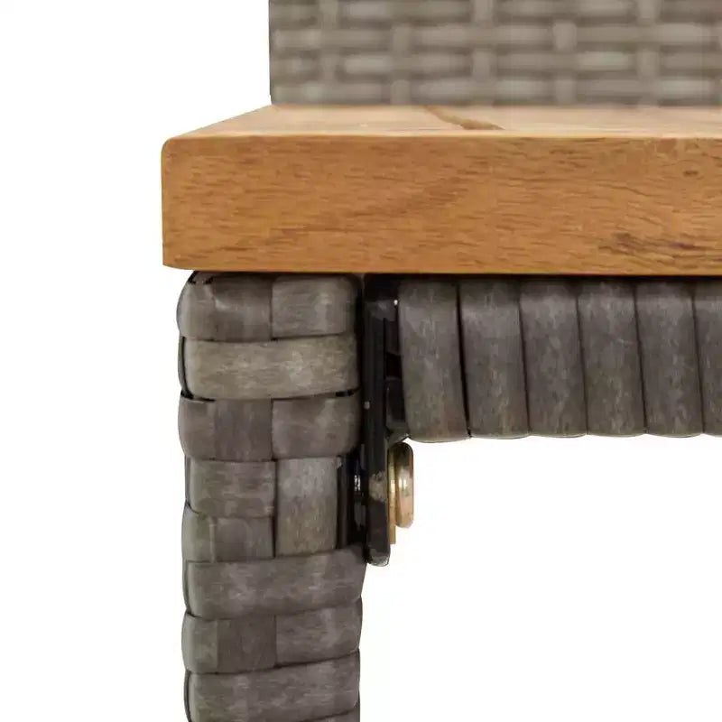 vidaXL Garden Bar Set PE rattan Standard Footrest Garden Bar Set