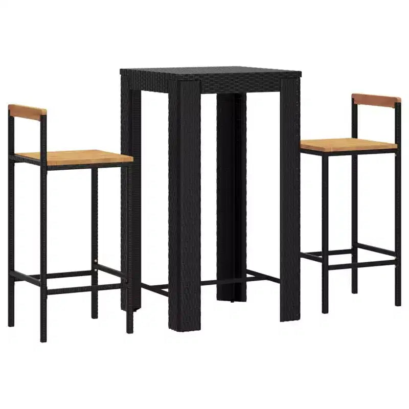 vidaXL Garden Bar Set PE rattan Standard Footrest Garden Bar Set