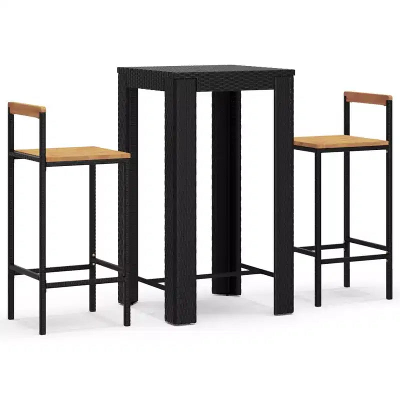 vidaXL Garden Bar Set PE rattan Standard Footrest Garden Bar Set