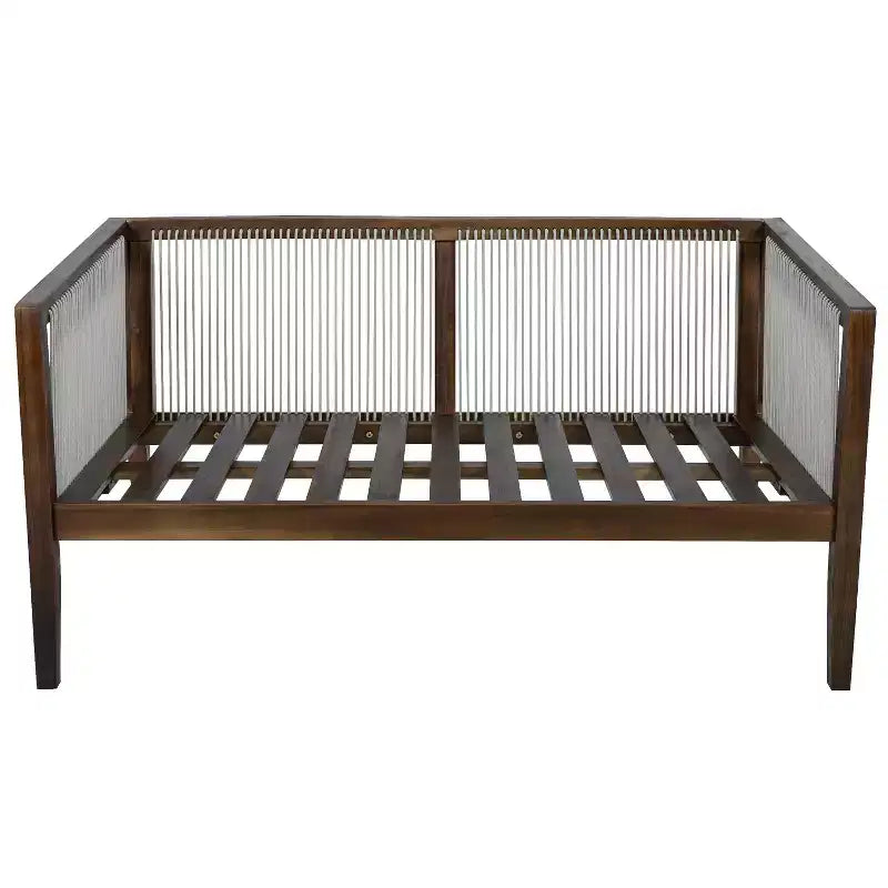Christopher Knight Home Oliver Ensemble de patio côtier moderne 2 pièces en bois d'acacia et corde avec causeuse et table basse