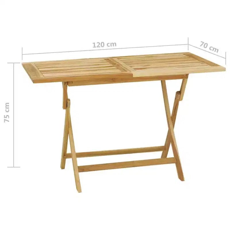 vidaXL Garden Dining Set Teak Fine sanded teak hardwood Medium Foldable
