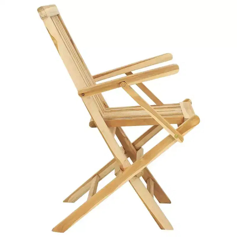 vidaXL Garden Dining Set Teak Fine sanded teak hardwood Medium Foldable