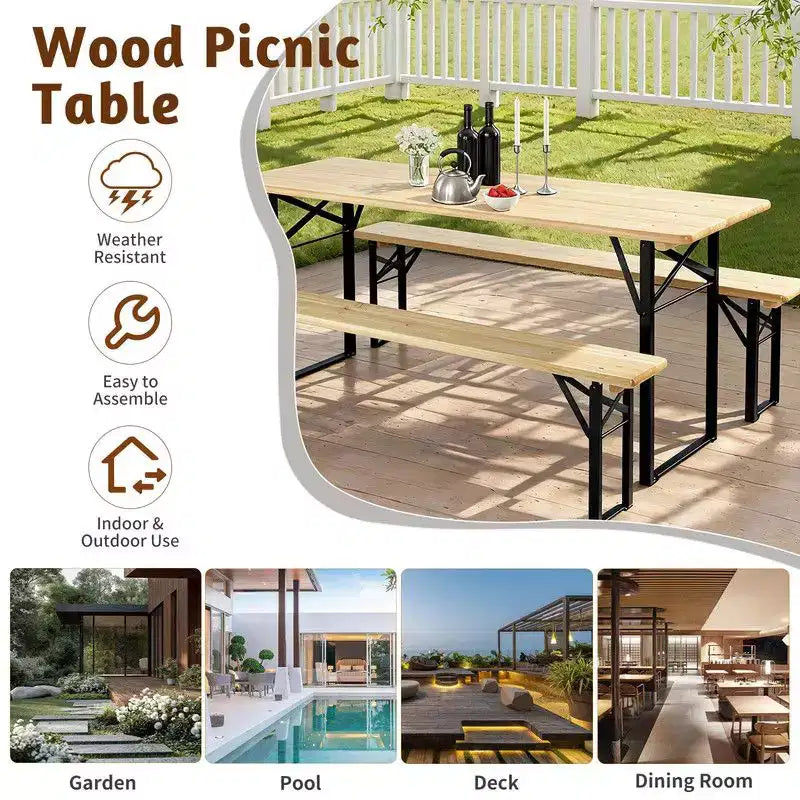 Karl Home 6 - Person Patio Dining Set with Rectangular Table