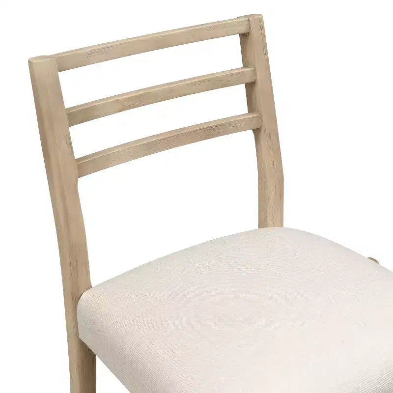 Christopher Knight Home Daniel 3 Piece Farmhouse Rubberwood Upholstered Counter Height Dining Chairs with Fluted Table