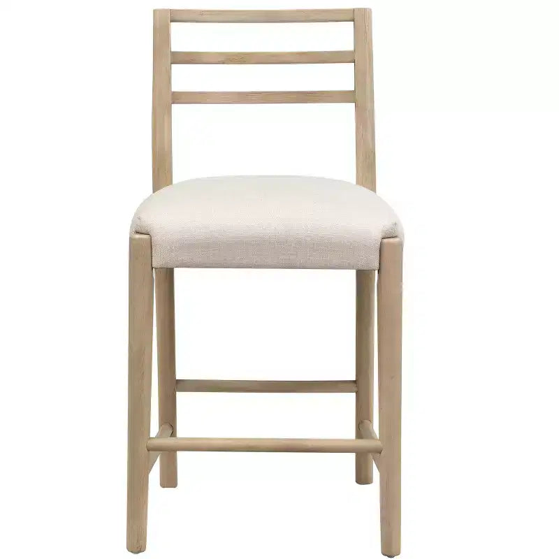 Christopher Knight Home Daniel 3 Piece Farmhouse Rubberwood Upholstered Counter Height Dining Chairs with Fluted Table