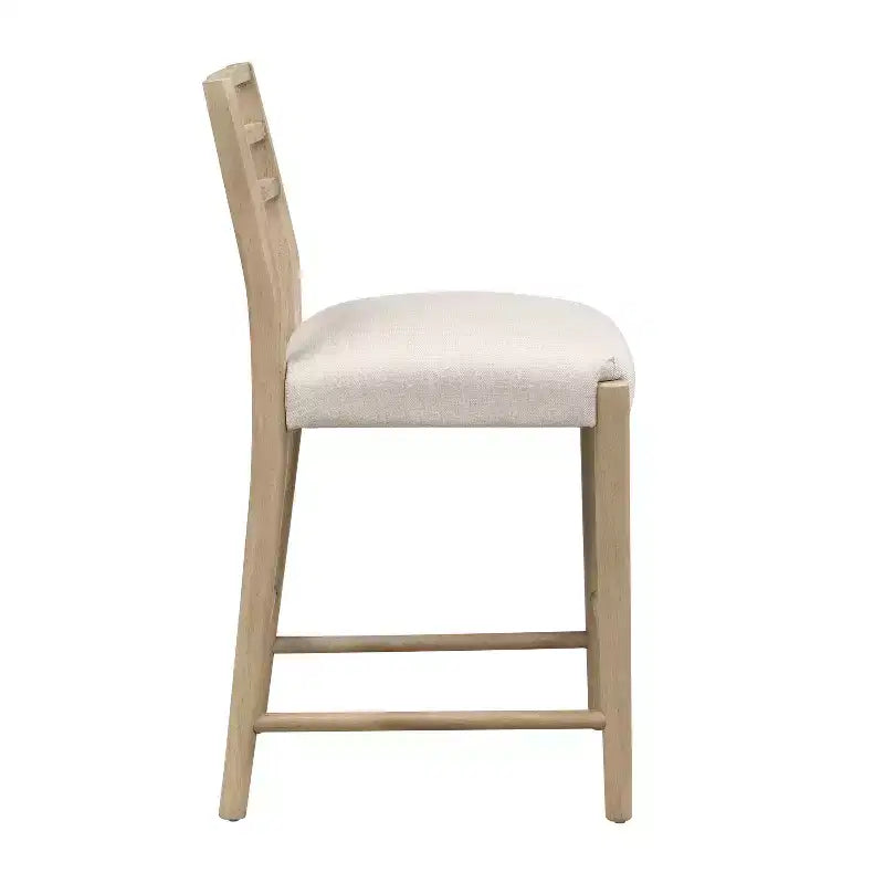 Christopher Knight Home Daniel 3 Piece Farmhouse Rubberwood Upholstered Counter Height Dining Chairs with Fluted Table