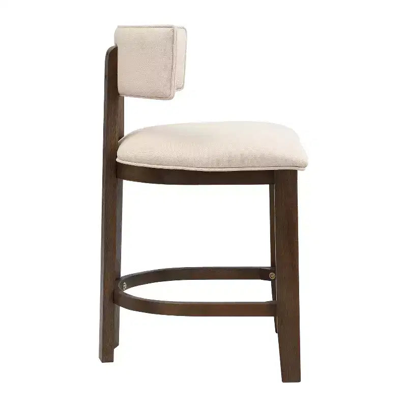 Christopher Knight Home Johnson 3 Piece Farmhouse Rubberwood Upholstered Counter Height Dining Chairs with Fluted Table