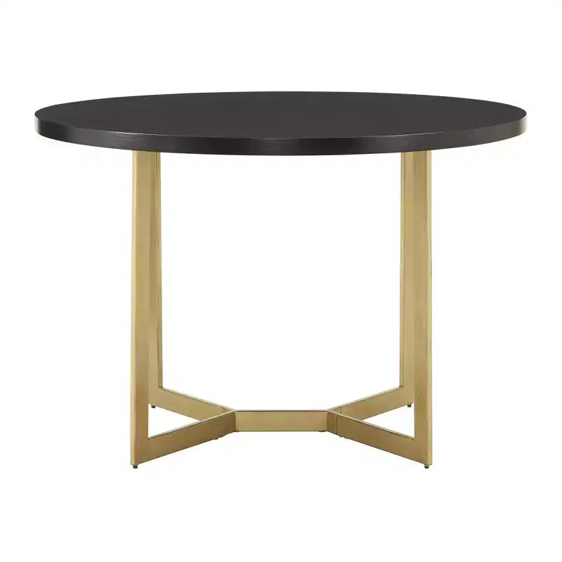 Karianne 4-Person Gold Metal Base Dining Set - iNSPIRE Q