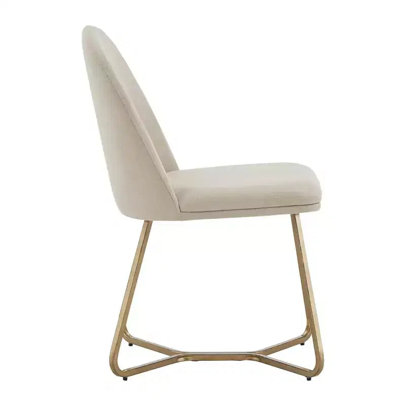 Karianne 4-Person Gold Metal Base Dining Set - iNSPIRE Q