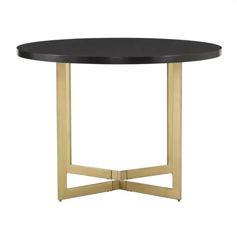 Karianne 4-Person Gold Metal Base Dining Set - iNSPIRE Q