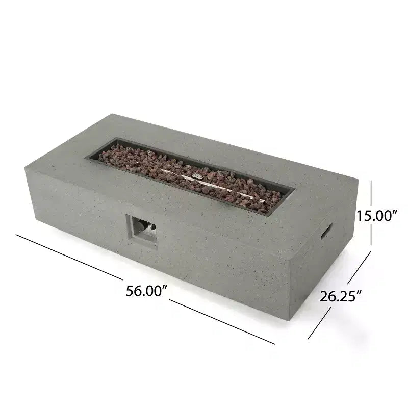 Christopher Knight Home Hiba Modern 5 Piece Patio Firepit Set with Tank Holder