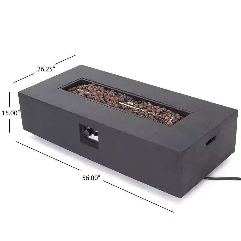 Christopher Knight Home Hiba Modern 5 Piece Patio Firepit Set with Tank Holder
