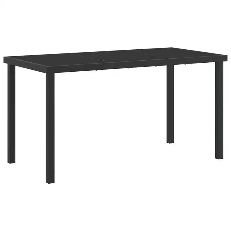 vidaXL Ensemble repas de jardin avec coussins 5 pcs Acier revêtu par poudre Gris