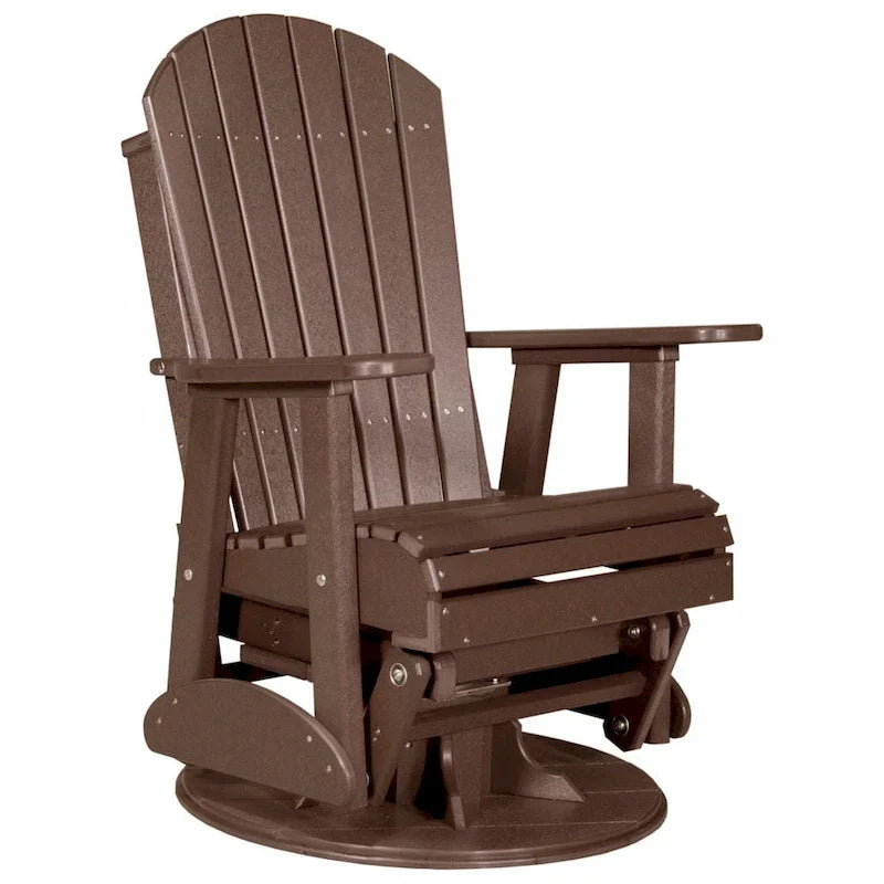 Poltrona scorrevole e girevole Adirondack in Poly Lumber