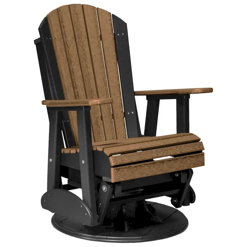 Poltrona scorrevole e girevole Adirondack in Poly Lumber