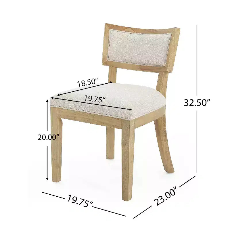 Christopher Knight Home Charles Ensemble de salle à manger 7 pièces extensible en bois rustique avec chaises rembourrées Naturel/Beige