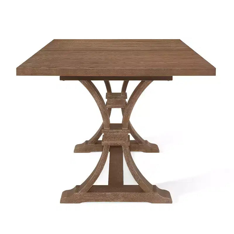 Christopher Knight Home Charles Ensemble de salle à manger 7 pièces extensible en bois rustique avec chaises rembourrées Naturel/Beige