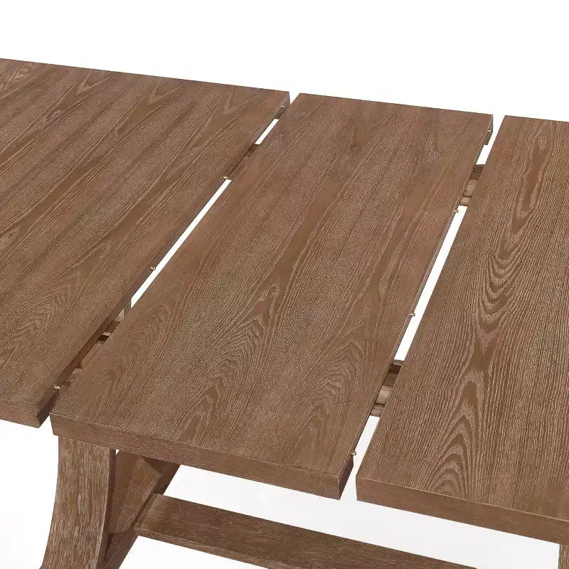 Christopher Knight Home Charles Ensemble de salle à manger 7 pièces extensible en bois rustique avec chaises rembourrées Naturel/Beige