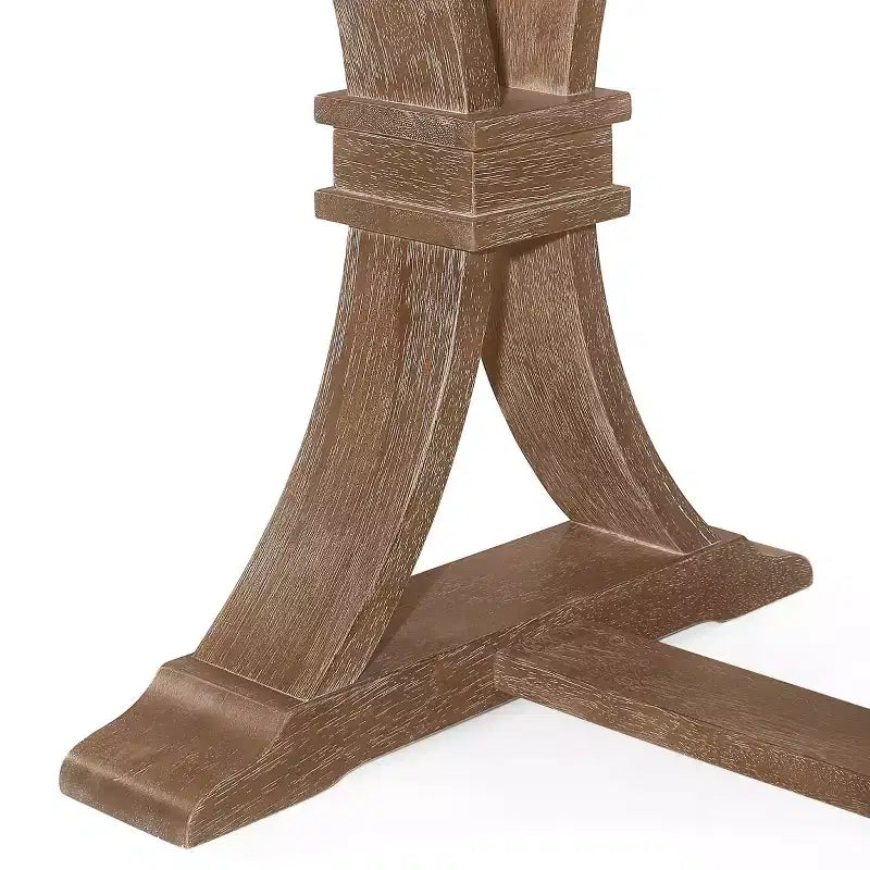 Christopher Knight Home Charles Ensemble de salle à manger 7 pièces extensible en bois rustique avec chaises rembourrées Naturel/Beige