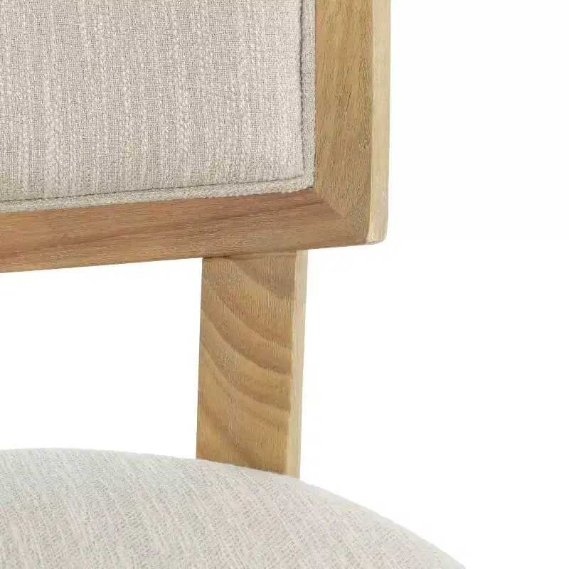 Christopher Knight Home Charles Ensemble de salle à manger 7 pièces extensible en bois rustique avec chaises rembourrées Naturel/Beige