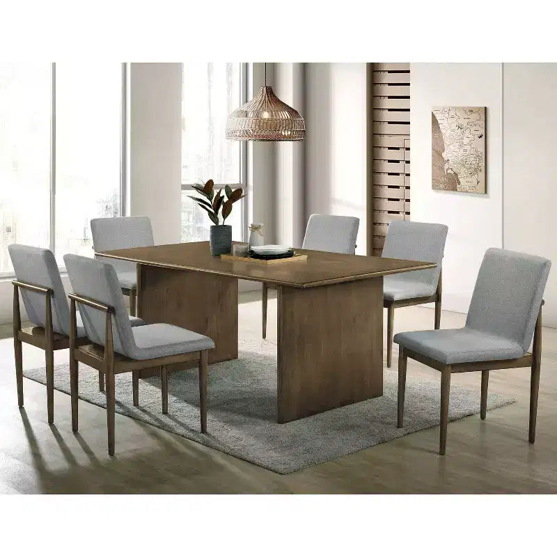 HOMES: Inside + Out 7pc Avery Mid Century Modern Dining Table Set