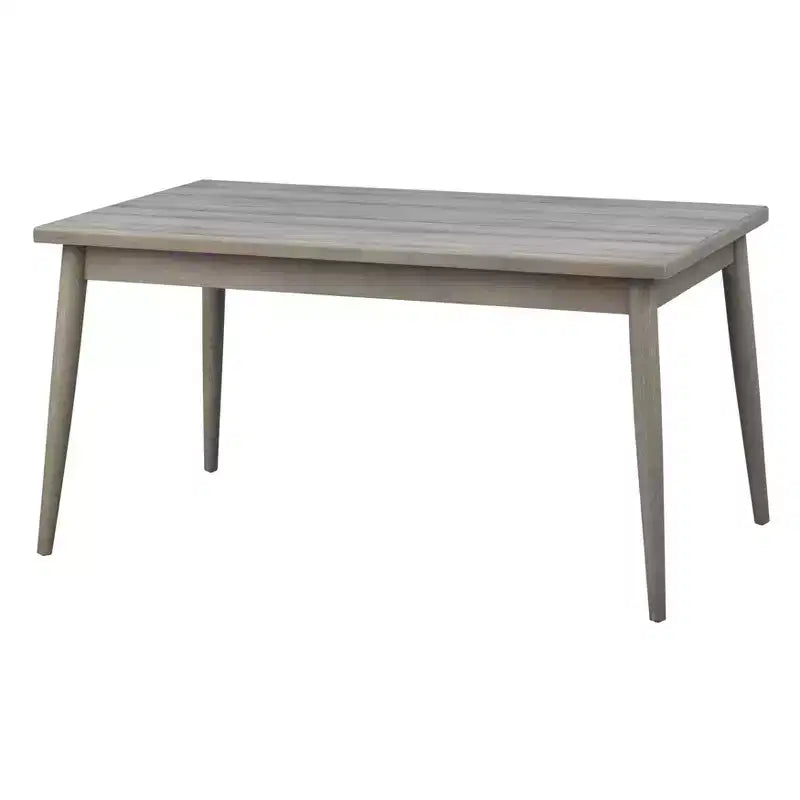 Lifestorey 5pc Carlisle Solid Wood Dining Set Light Gray: Mid-Century Modern, Rubberwood, Polyester Upholstery, Foam Fill