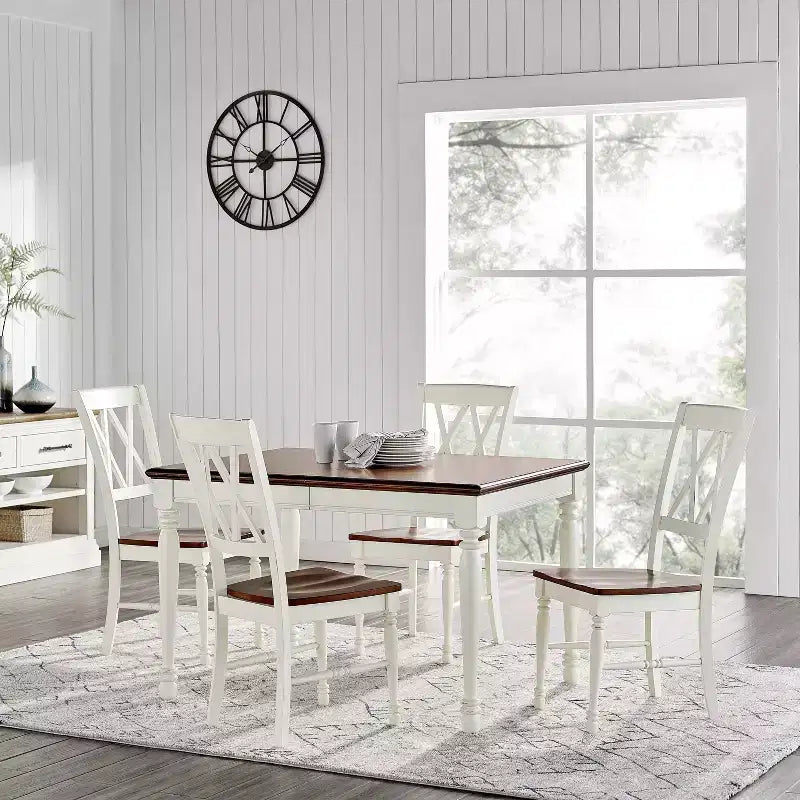 5pc Shelby Extendable Dining Set White - Crosley