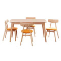 Buylateral 5pc Cadiz Mid Century Modern Dining Set Orange