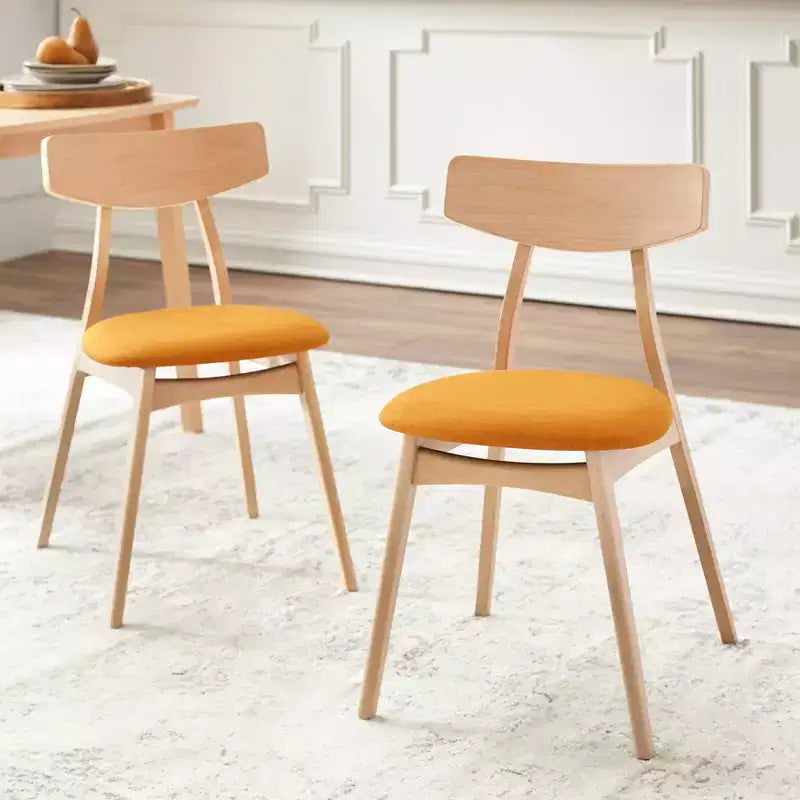 Buylateral 5pc Cadiz Mid Century Modern Dining Set Orange