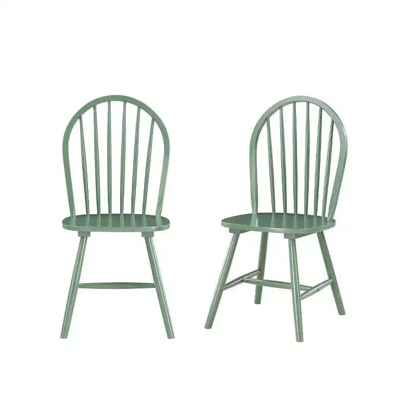 5pc Carolina Dining Set Equestrian Green - Boraam: Rectangle Table, 4 Wood Chairs, Farmhouse Style