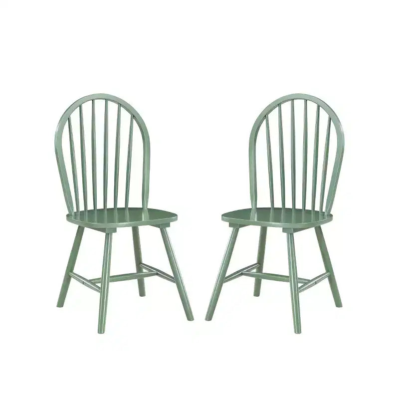 5pc Carolina Dining Set Equestrian Green - Boraam: Rectangle Table, 4 Wood Chairs, Farmhouse Style