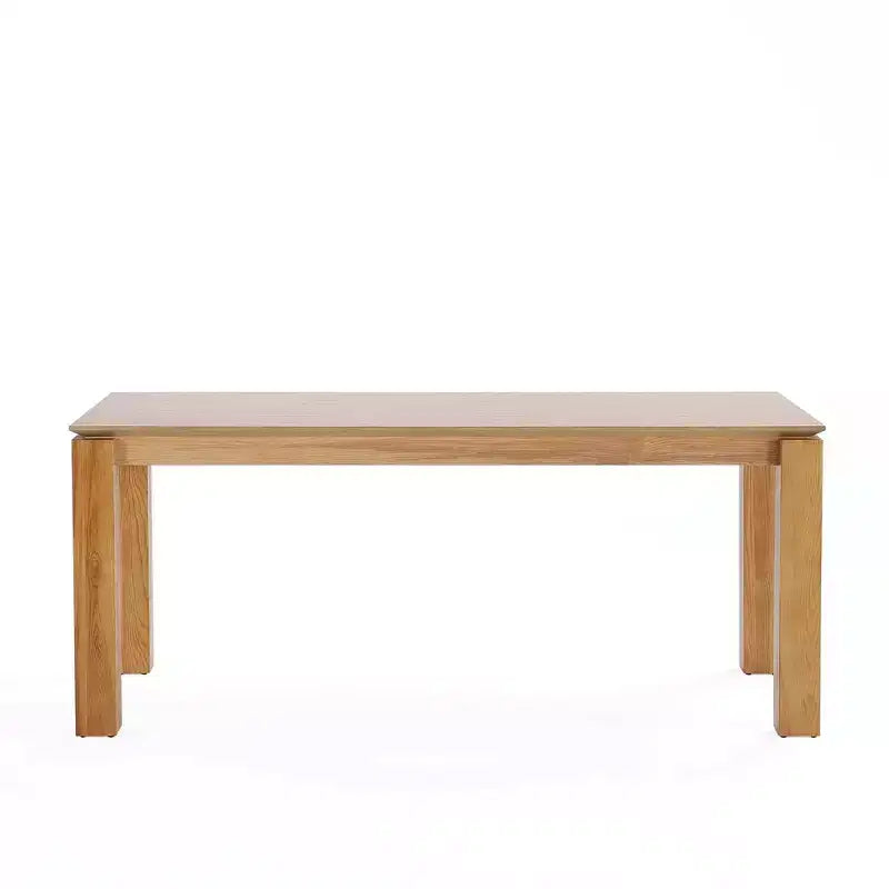 Manhattan Comfort 7pc 70.86" Rockaway and Colbert Rectangle Dining Set Natural/Oatmeal: Industrial Chic, Ash Wood, 6 Chairs