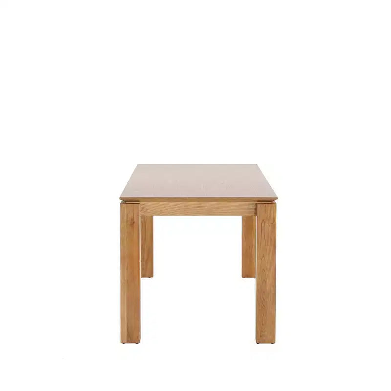 Manhattan Comfort 7pc 70.86" Rockaway and Colbert Rectangle Dining Set Natural/Oatmeal: Industrial Chic, Ash Wood, 6 Chairs