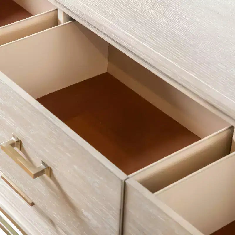 HOMES: Inside + Out 3pc Neovesi Wood 2 Nightstand and Dresser Set Boho Oak
