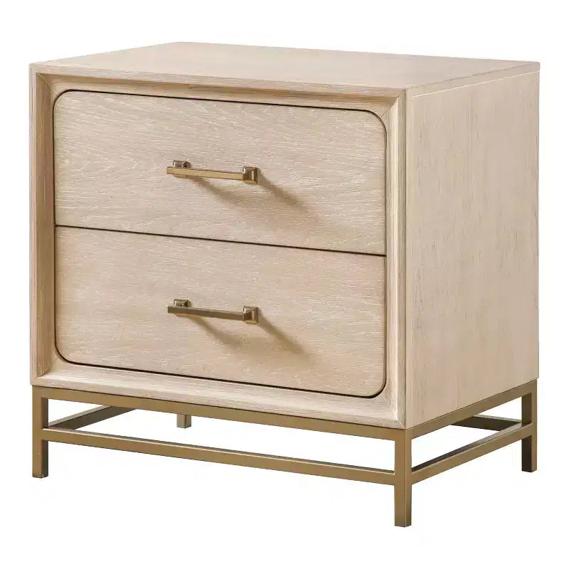 HOMES: Inside + Out 3pc Neovesi Wood 2 Nightstand and Dresser Set Boho Oak