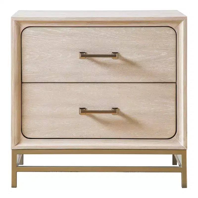 HOMES: Inside + Out 3pc Neovesi Wood 2 Nightstand and Dresser Set Boho Oak