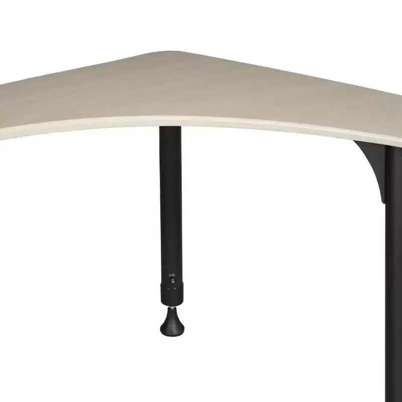 Scrivania scolastica attività regolabile in altezza 28" acero - gambe cromate, angolo arrotondato