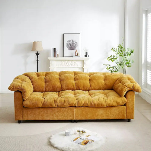 99.2  Divano profondo Chenille Comfort, Divano soffice effetto nuvola imbottito