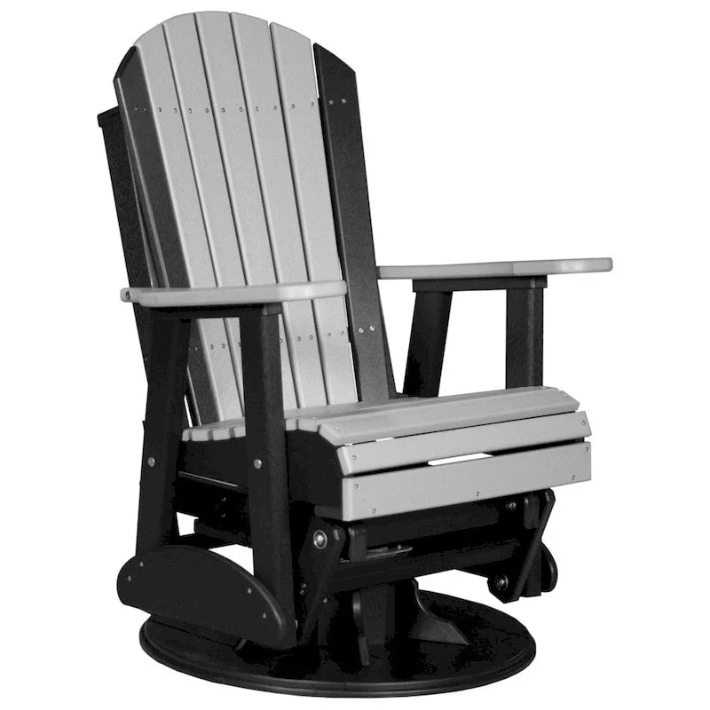 Poltrona scorrevole e girevole Adirondack in Poly Lumber