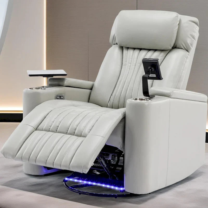 Poltrona reclinabile girevole a 270° multifunzione per home theater