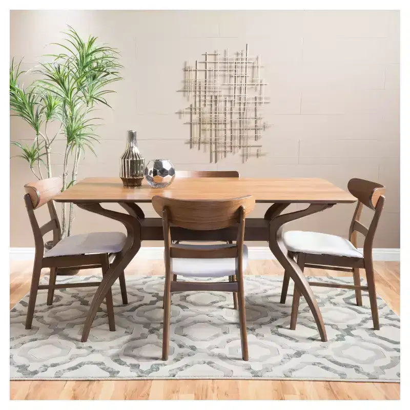 5pc 60 Idalia Mid-Century Modern Dining Set - Christopher Knight Home
