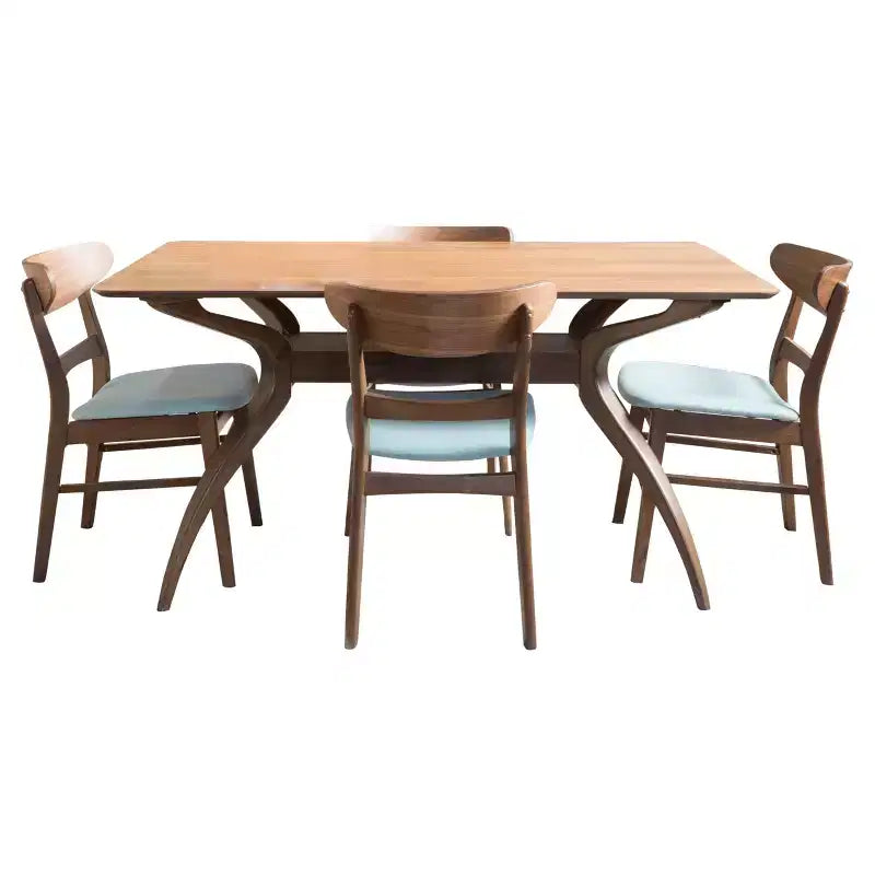 Ensemble de salle à manger 5 pièces 60" Idalia style moderne du milieu du siècle - Christopher Knight Home