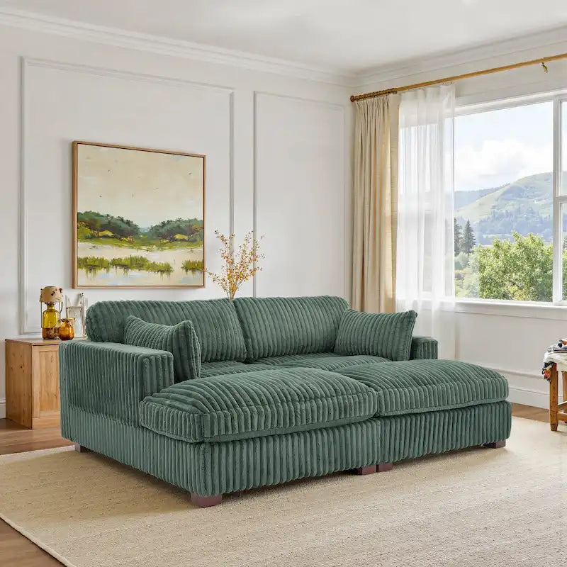 Divano componibile in tessuto per soggiorno e camera da letto